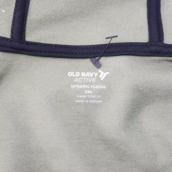 Old Navy Dynamic Fleece Hoodie Jacket Mens 2XL XXL Green Full Zip Athletic Z05X - Picture 4 of 7